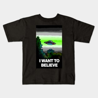 I WANT TO BELIEVE in AGENDER Kids T-Shirt